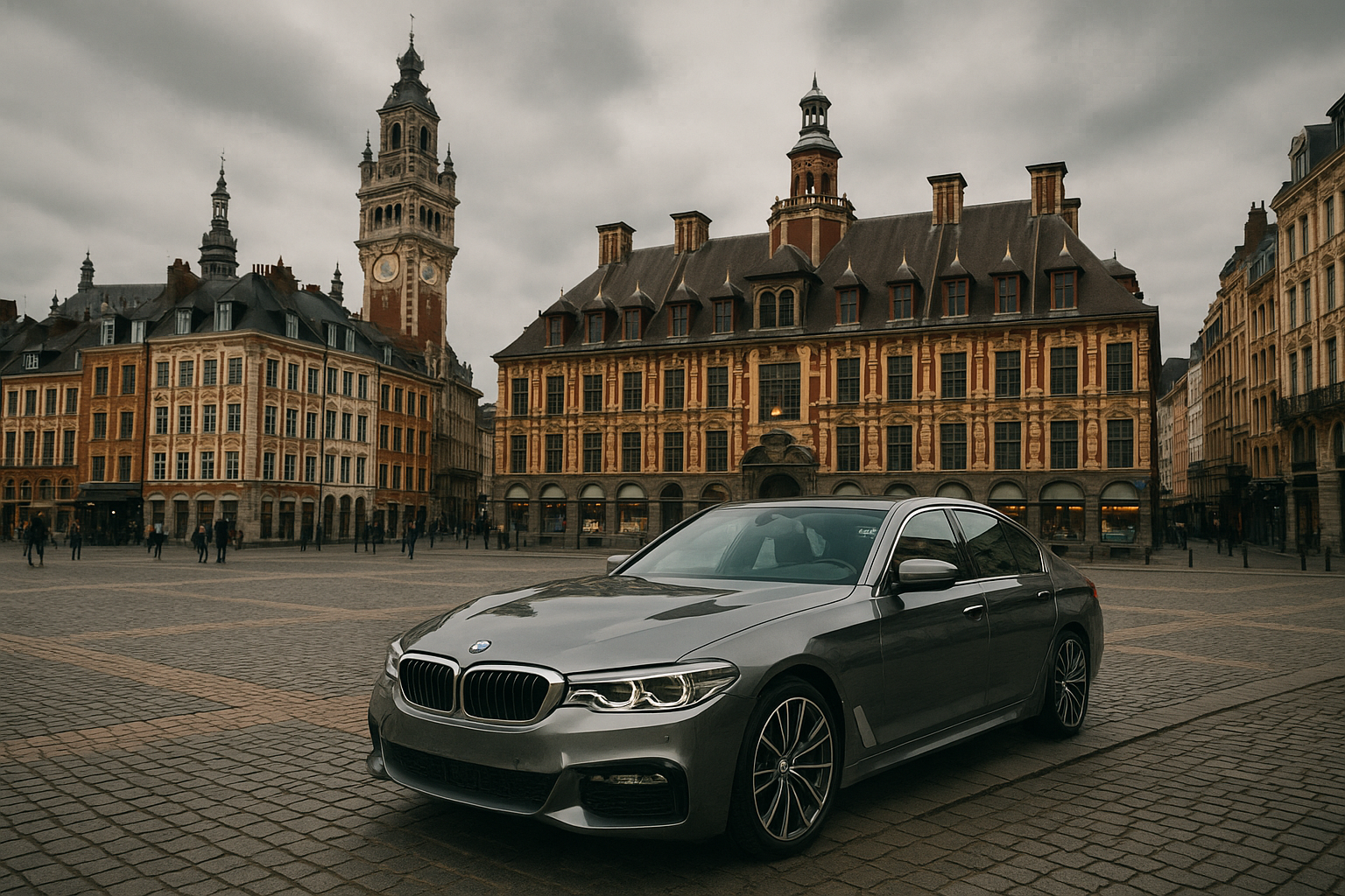 Voiture propre à Lille devant le Vieux-Lille